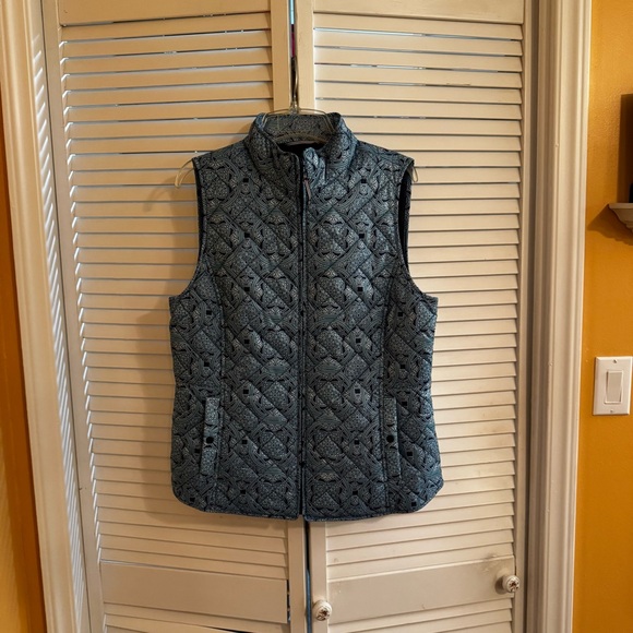 Talbots Blue Patterned Vest - Picture 1 of 12